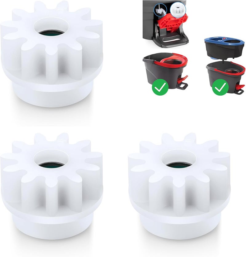 TIDYKITC 3 Pcs Spin Mop Bucket Replacement Gear Compatible with O Cedar Mop Bucket Pedal Only One Way Bearing Repair Parts - Image 1
